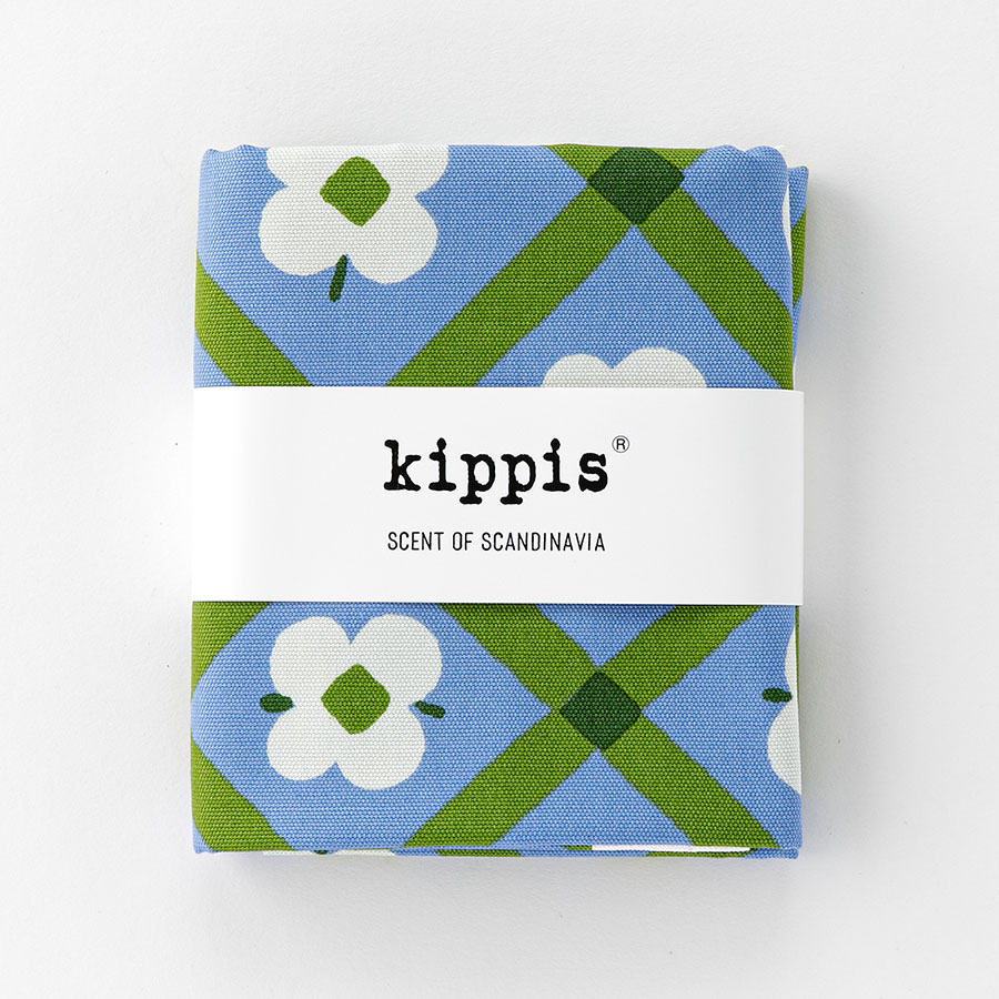 生地　キッピス　Lotta/ロッタ/市民農園　ブルー　カットクロス　オックス生地　kippis　北欧テキスタイル　商用利用可能　おしゃれな生地