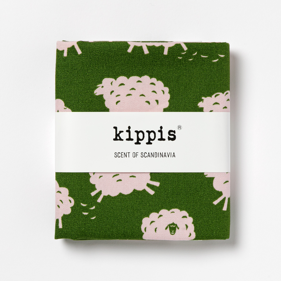 生地　キッピス　Lamn/ひつじ　グリーン　カットクロス　オックス生地　kippis　北欧テキスタイル　商用利用可能　おしゃれな生地