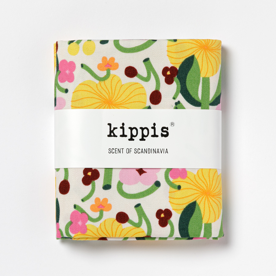 生地　キッピス　Kevätkukka / 春の花　イエロー　カットクロス　オックス生地　kippis　北欧テキスタイル　商用利用可能　おしゃれな生地