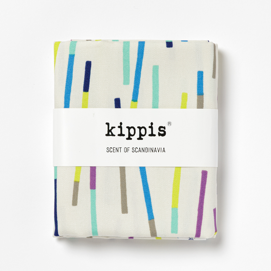 生地　キッピス　Tikut / リズミカルな色えんぴつ　ブルーミックス　カットクロス　オックス生地　kippis　北欧テキスタイル　商用利用可能　おしゃれな生地
