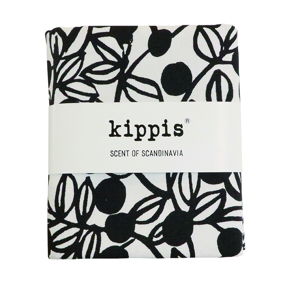 カットクロス　キッピス　ブルーベリー/Mustikka　ホワイト　オックス生地　kippis　50cmカット　北欧テキスタイル　商用利用可能
