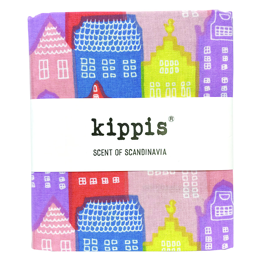SALE カットクロス　キッピス　街/Kaupunki　ピンク　シーチング生地　50cmカット　北欧テキスタイル　kippis　商用利用可能　布