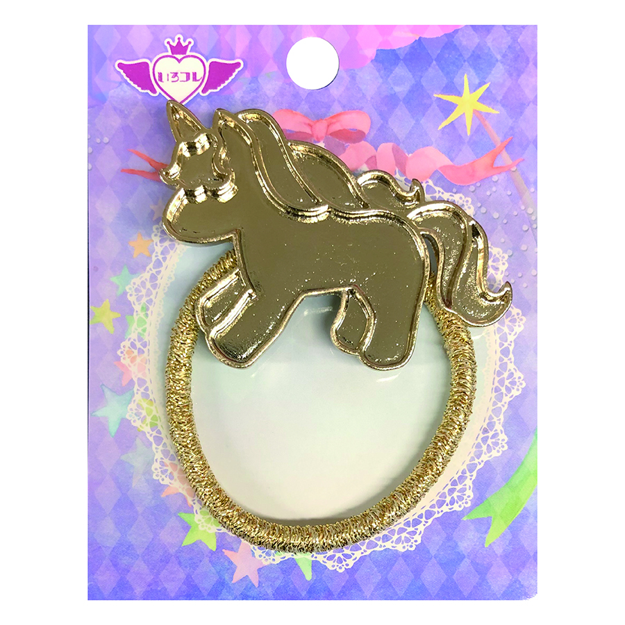 【SALE】ヘアゴム付きミール皿　ドリーミングユニコーン　いろコレ　レジンクラフト用パーツ　アクセサリーパーツ　ゆめかわいい　商用利用可