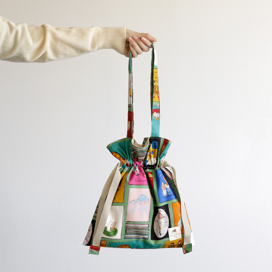 巾着トートバッグ　KurahashiRei　ワンス・アポン・ア・タイム　くらはしれい　日本製　完成品　布バッグ　大人かわいいバッグ　くらはしれいグッズ　仓桥伶衣