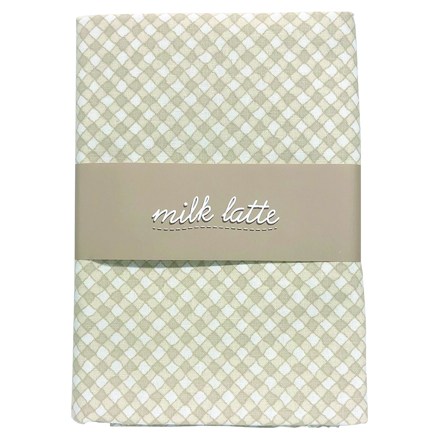 【SALE】カットクロス　ミルクラテ　スイサイギンガム　ベージュ　シーチング生地　milk latte　1mカットクロス　商用利用可能　お買い得商品