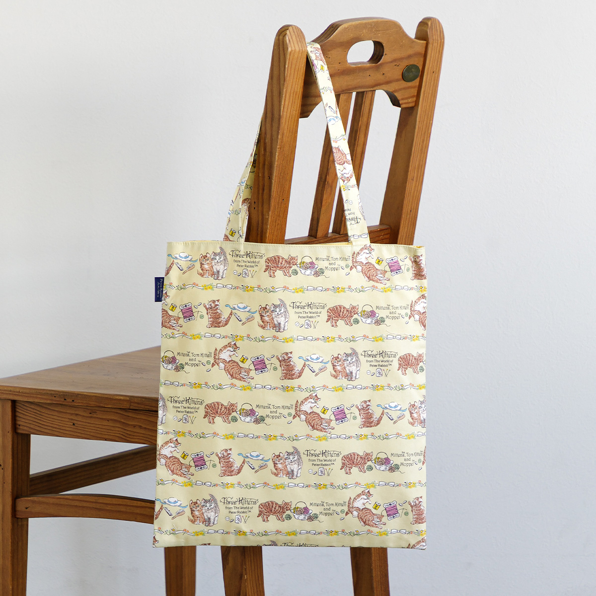 ピーターラビット　トートバッグ　スリーキトゥンズ/ボーダー　イエロー　製品