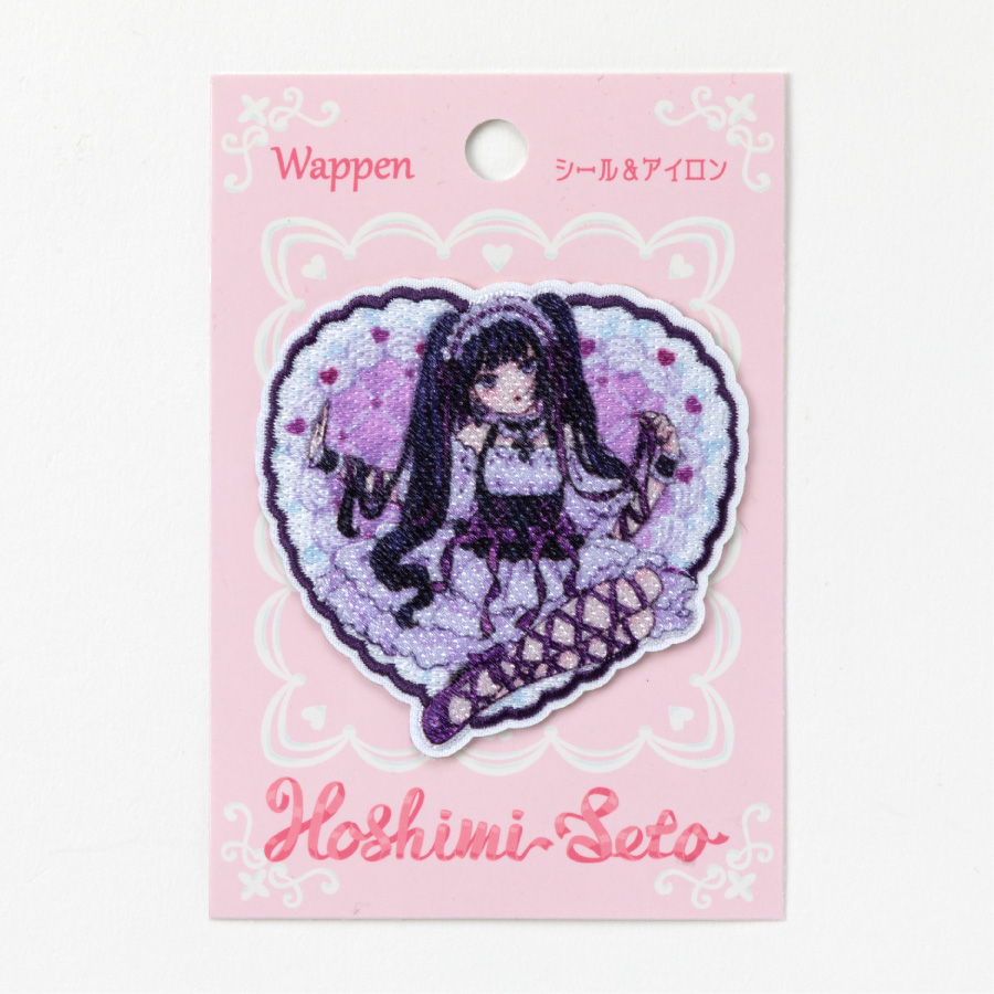 クリエイターズワッペン　Hoshimi Seto　女の子/ダークチェリー　シール＆アイロンワッペン