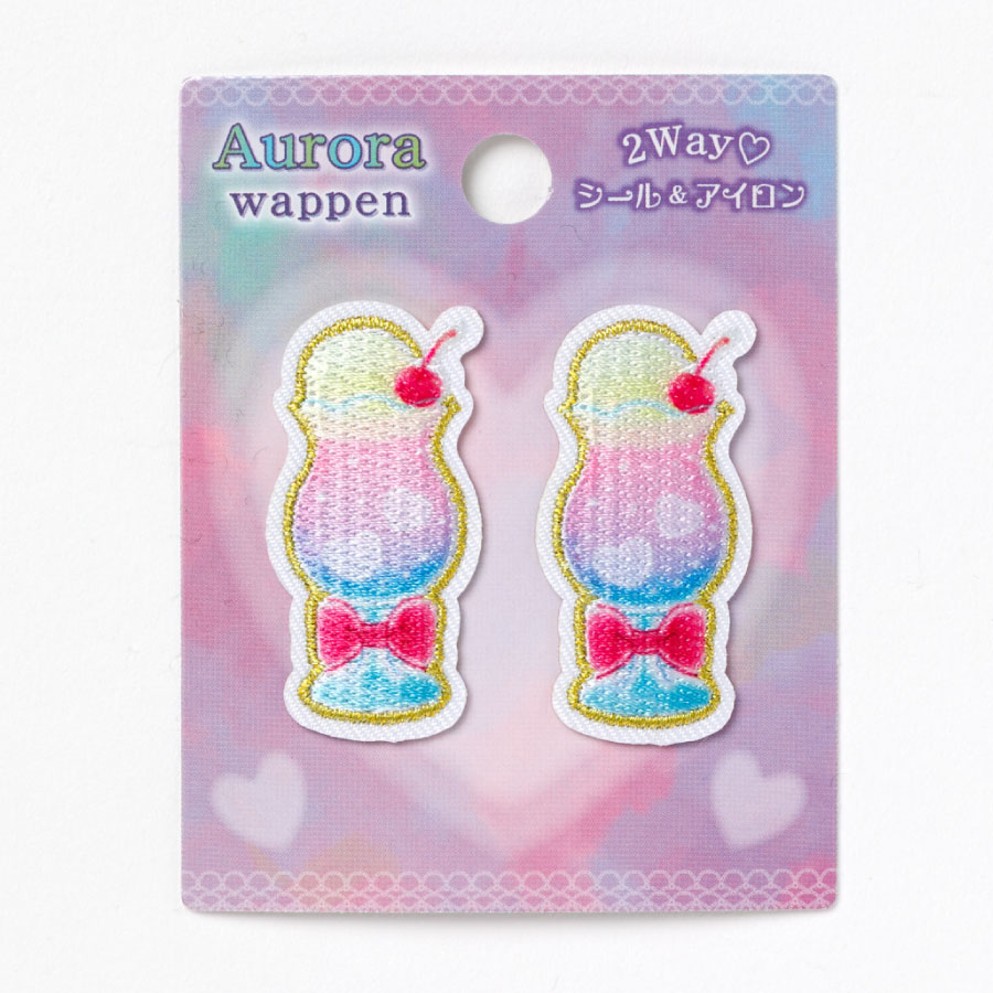 オーロラワッペン　クリームソーダ【ワッペン】