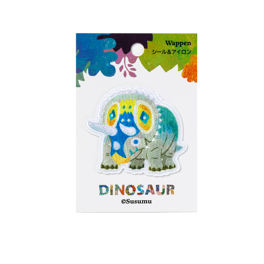 クリエイターズワッペン　Susumu　恐竜ワッペン　トリケラトプス　シール＆アイロンワッペン
