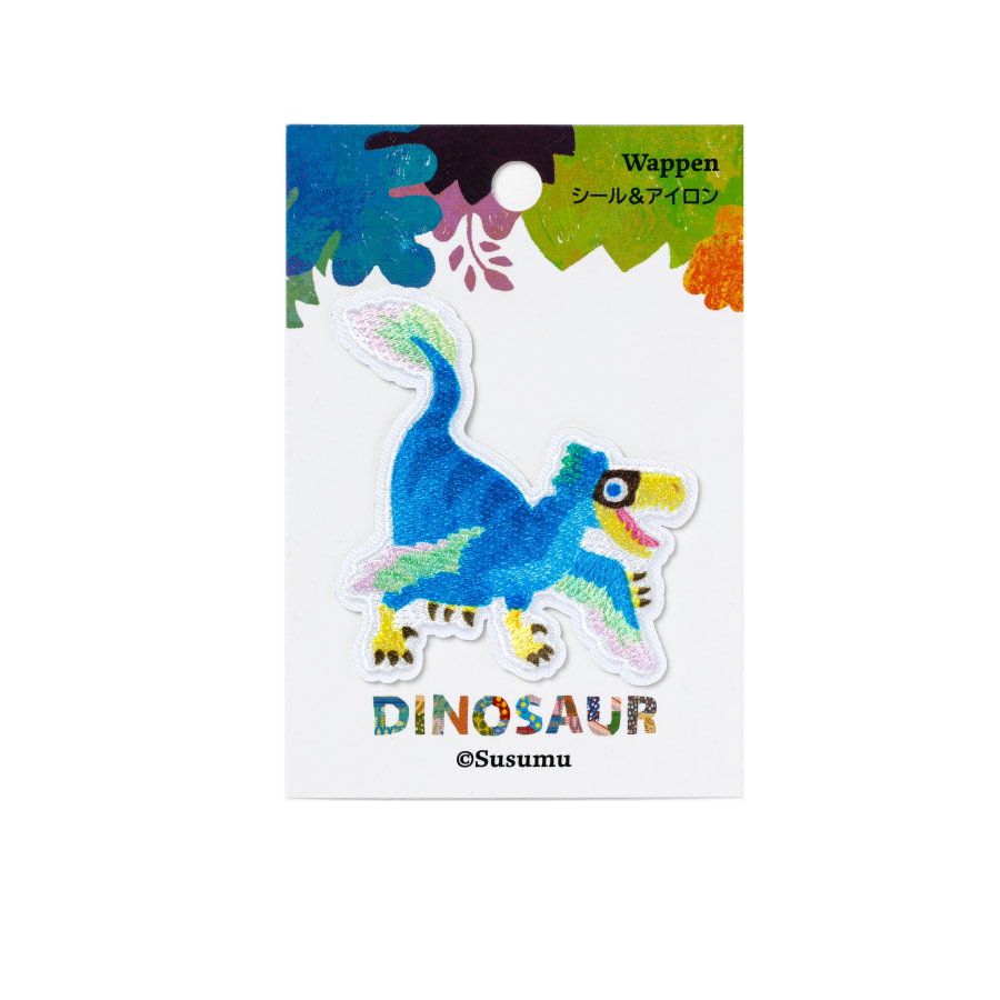 クリエイターズワッペン　Susumu　恐竜ワッペン　ベロキラプトル　シール＆アイロンワッペン
